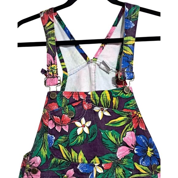 Vintage 90s Gidget Gitano Romper Womens XS USA Made Floral Denim - Picture 5 of 11